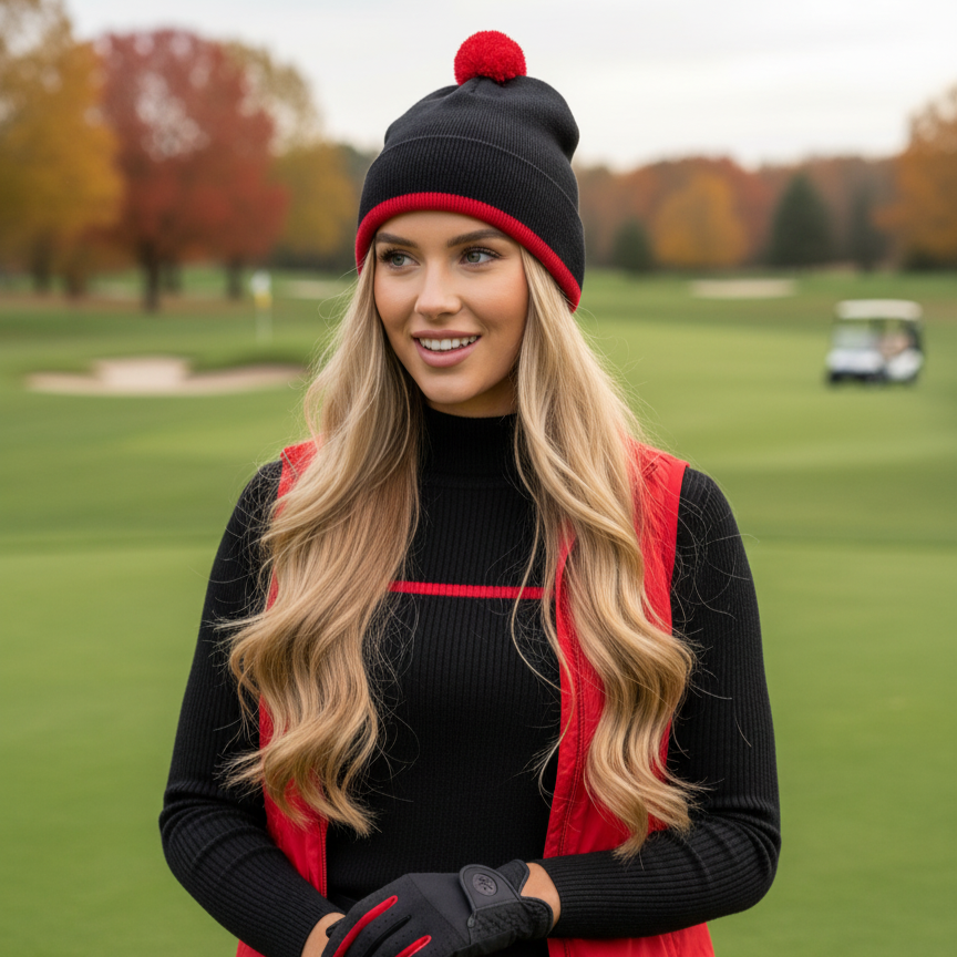 Black knitted beanie